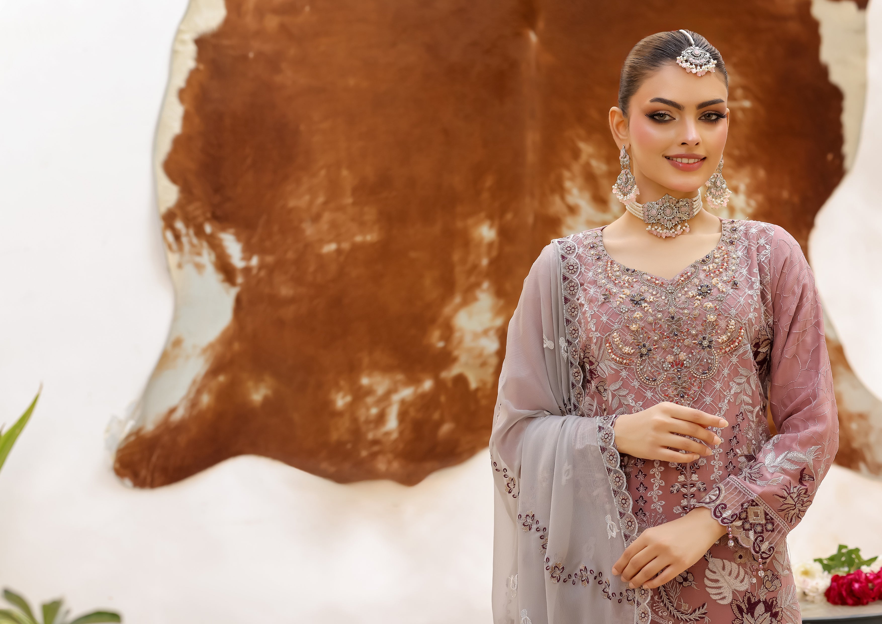Elva BN-1015 - 3 Piece Stitched Fancy Heavy Embroidered - Bint-e-Noor