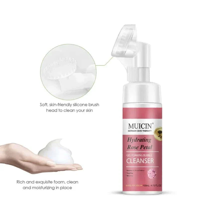 Rose Petal Gel Foaming Bubble Cleanser - Muicin