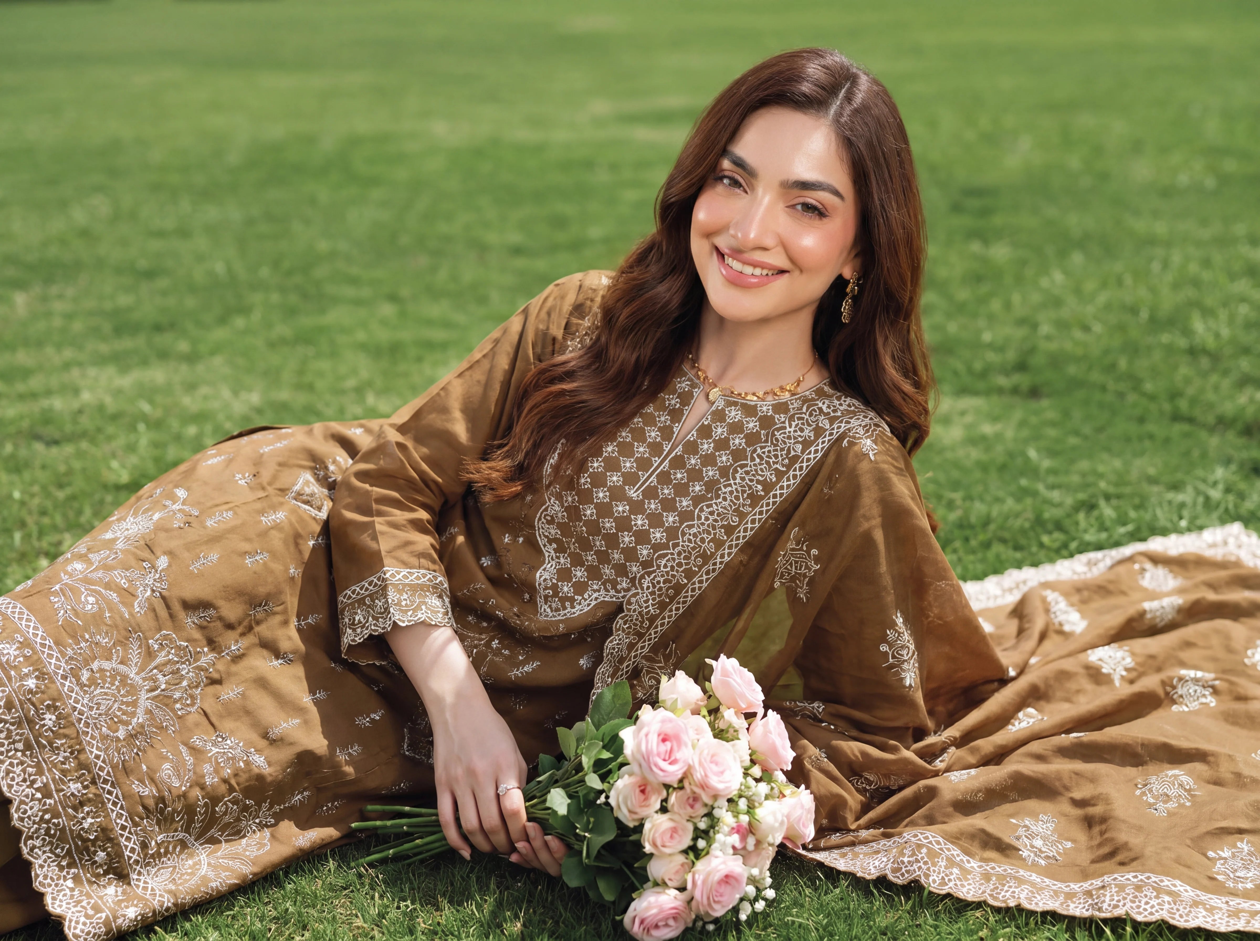 ELEGANT FLORA 3PC LAWN SUIT - SS-1073 - Sundar Stitch