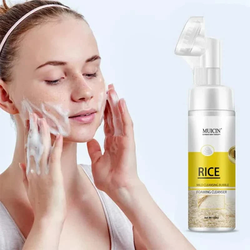Rice Mild Cleansing Bubble Foaming Facial Cleanser - Muicin