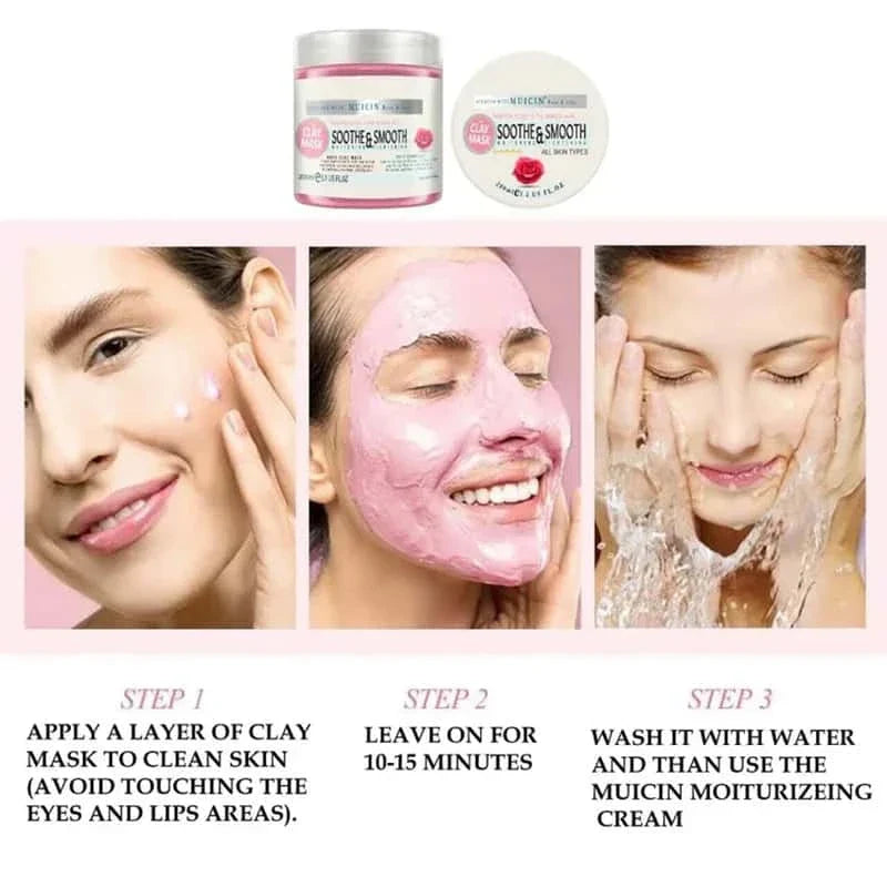 Soothing Rose Pink Clay Mask - Muicin