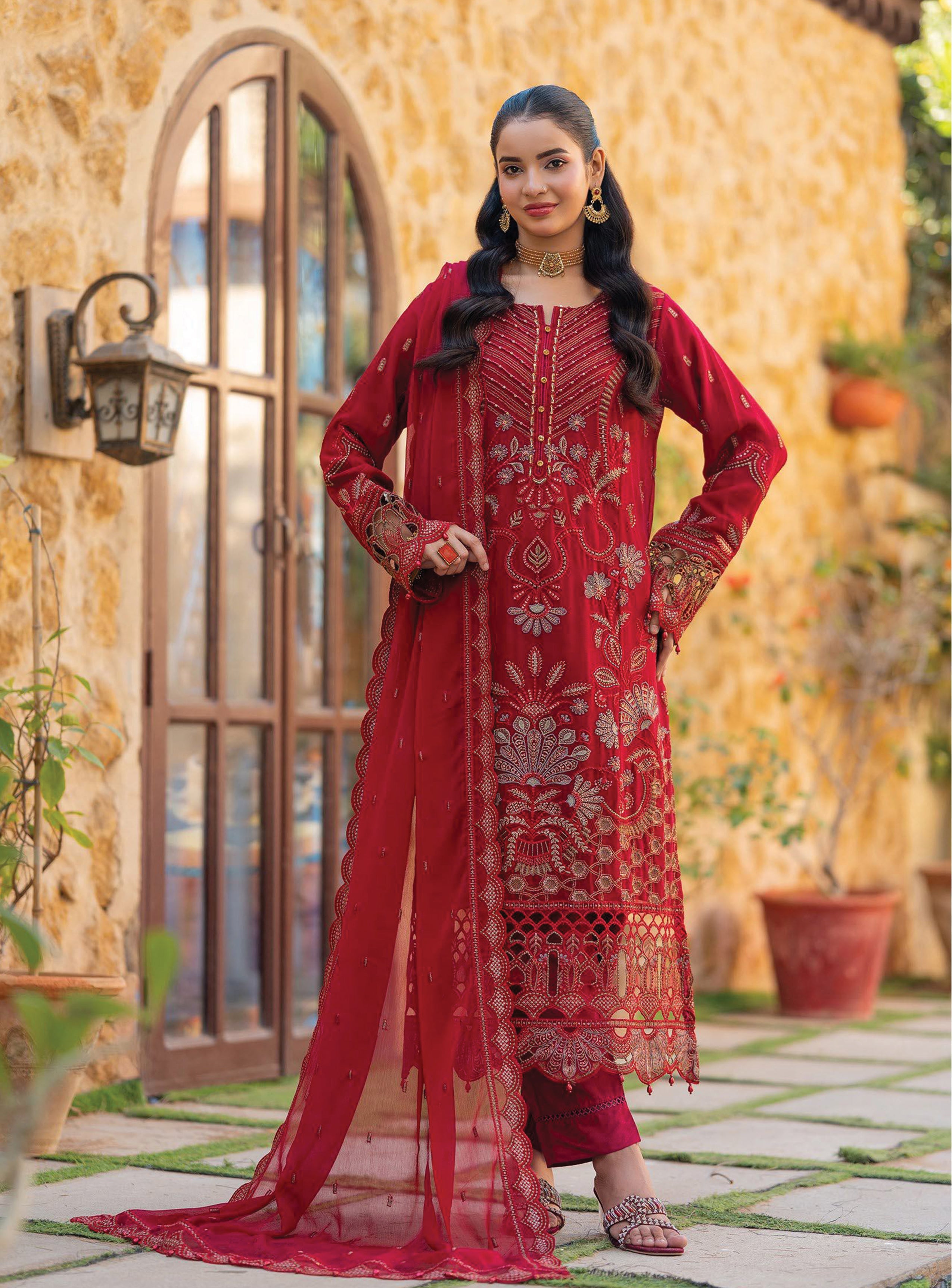 Asmira BN-1038 - 3 Piece Stitched Fancy Heavy Embroidered - Bint-e-Noor