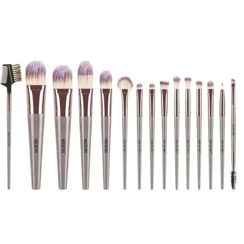 Beige & Rose Gold Makeup Brushes - Muicin