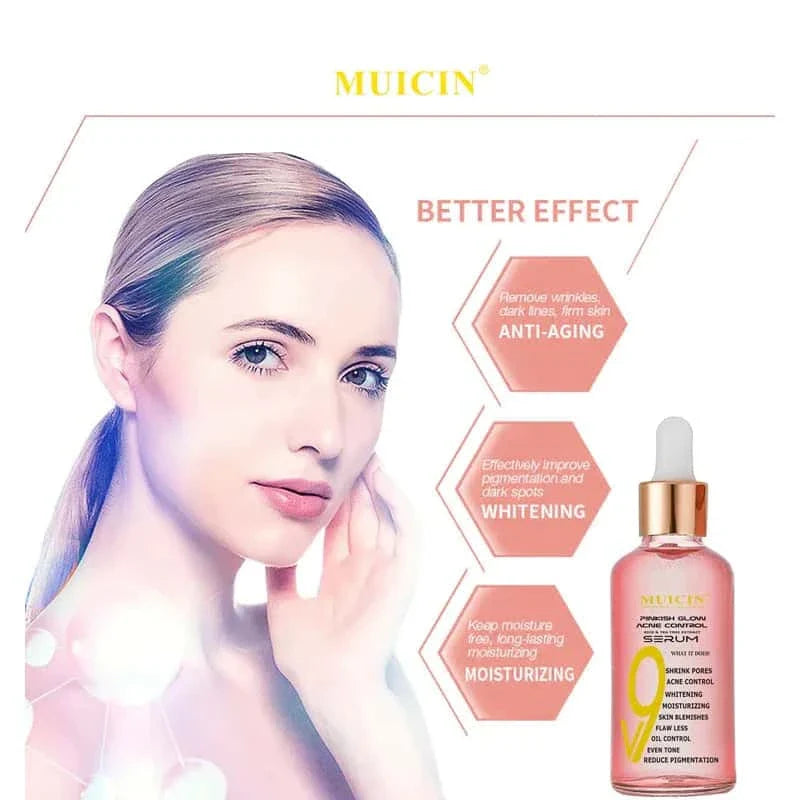V9 Pinkish Glow Anti Acne Face Serum - Muicin