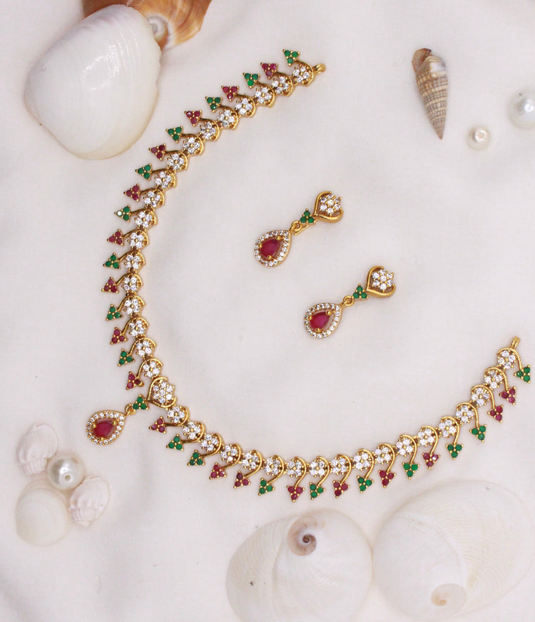 Diamond Designer Green Set - Aloro Jewels