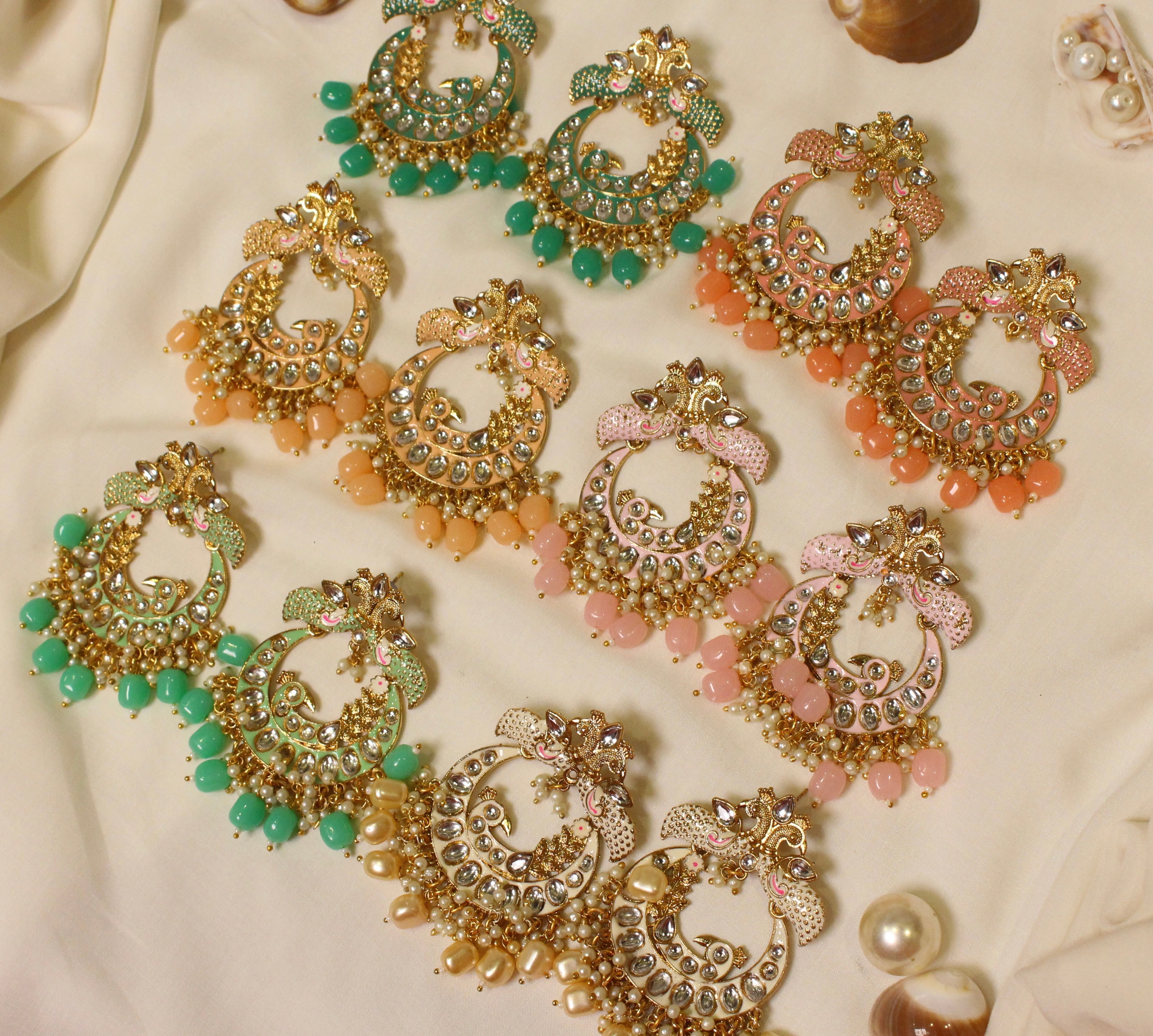 Hand Painted Chandbali - Aloro Jewels