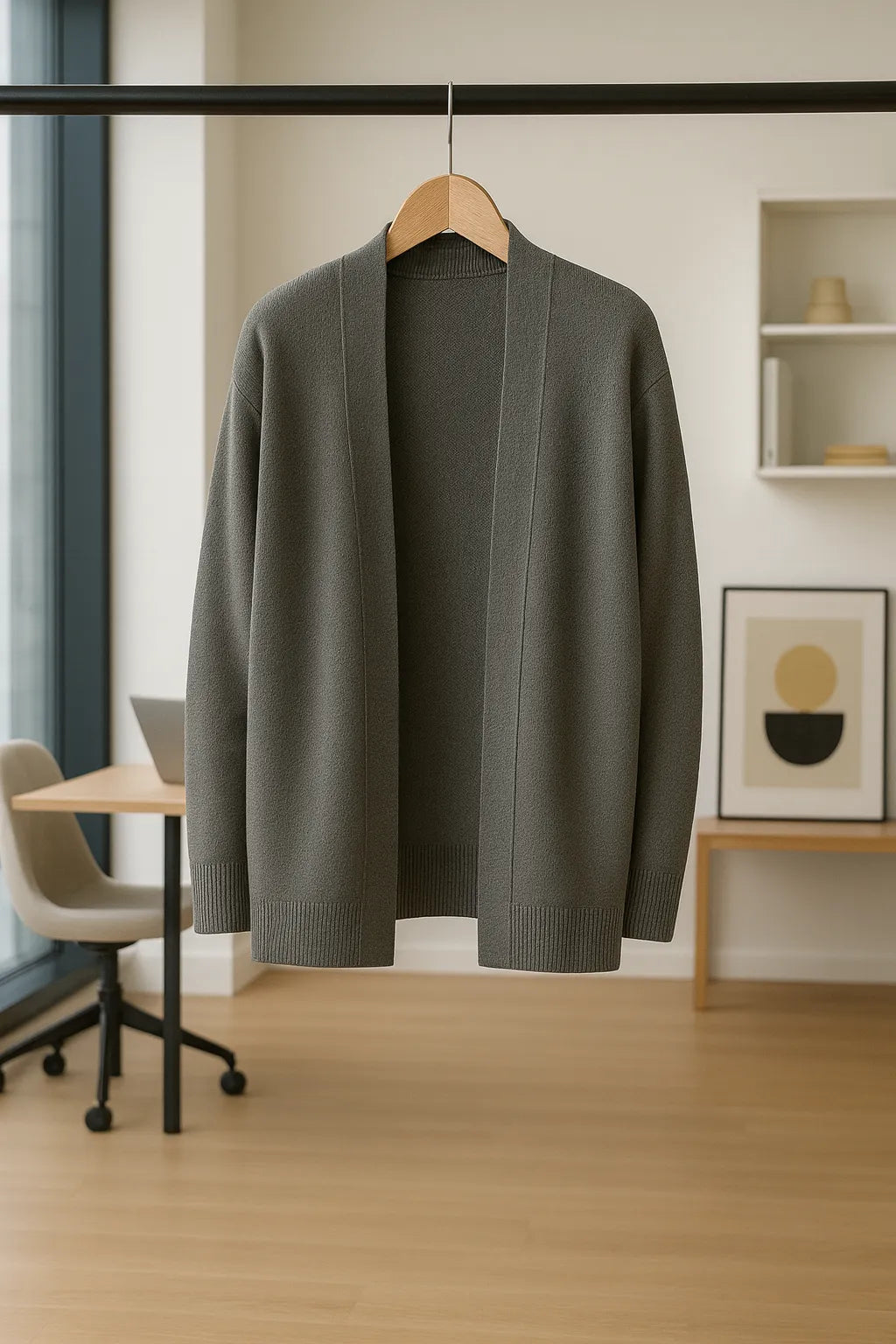 Minimal Knit Open-Front Shrug - Velora