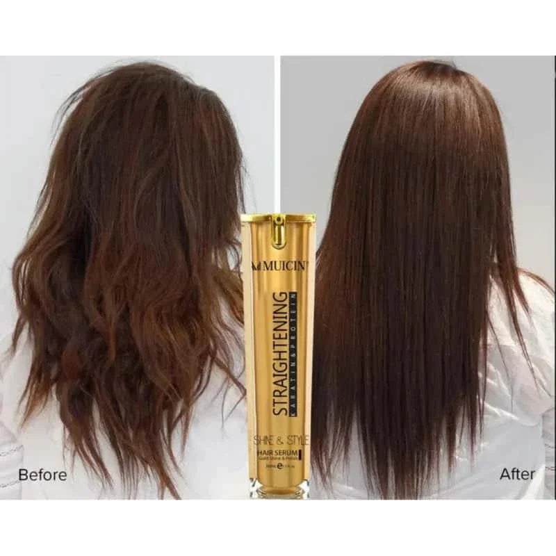 Gold Shine & Style Hair Straightening Serum - Muicin