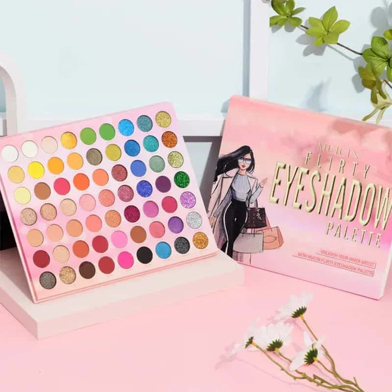 Flirty Velvet Matte & Glitter 63 Colors Eyeshadow Palette - Muicin