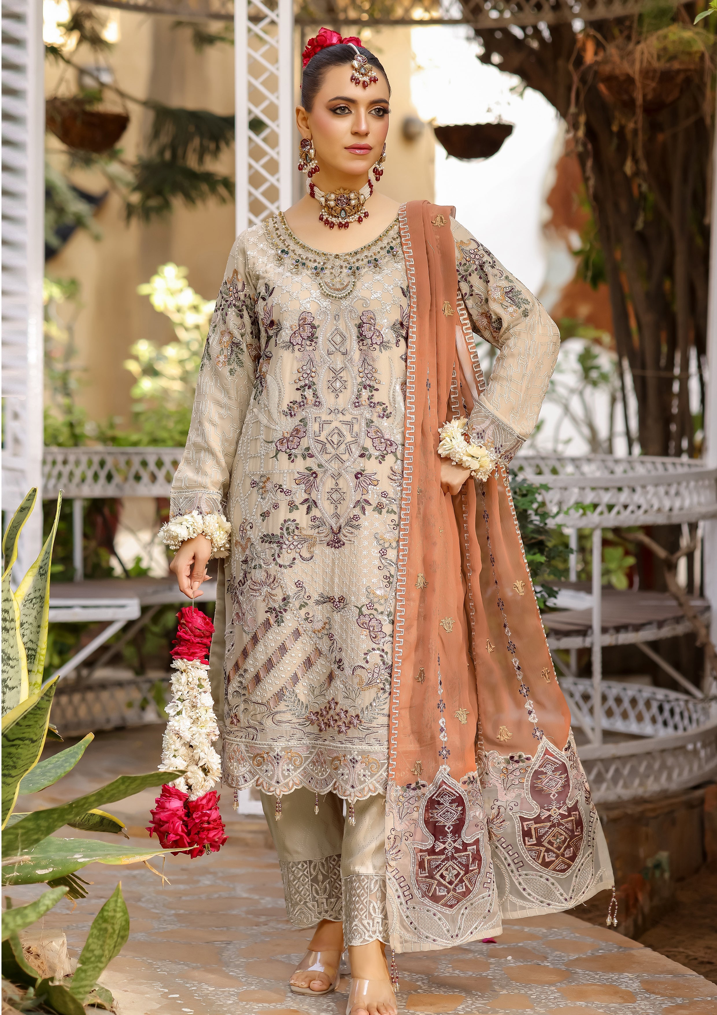 Elva BN-1011 - 3 Piece Stitched Fancy Heavy Embroidered - Bint-e-Noor