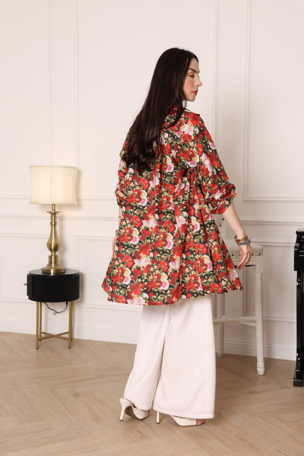 Midnight Bloom Floral Tunic - Meemseen Independent