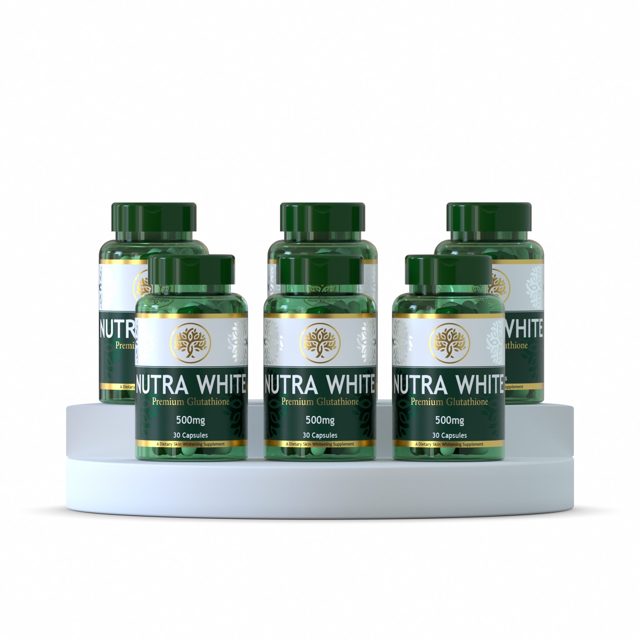 Nutrawhite Whitening Glutathione Capsules - Pack Of 6 (Full 3 Month Dose) - Nutrexlabs.com