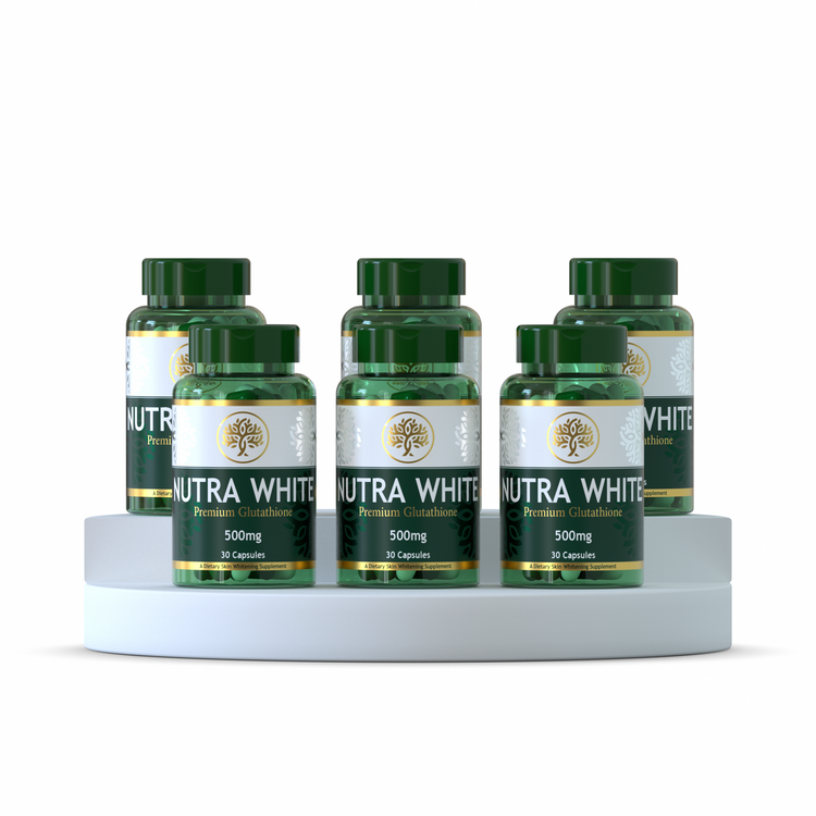 Nutrawhite Whitening Glutathione Capsules - Pack Of 6 (Full 3 Month Dose) - Nutrexlabs.com