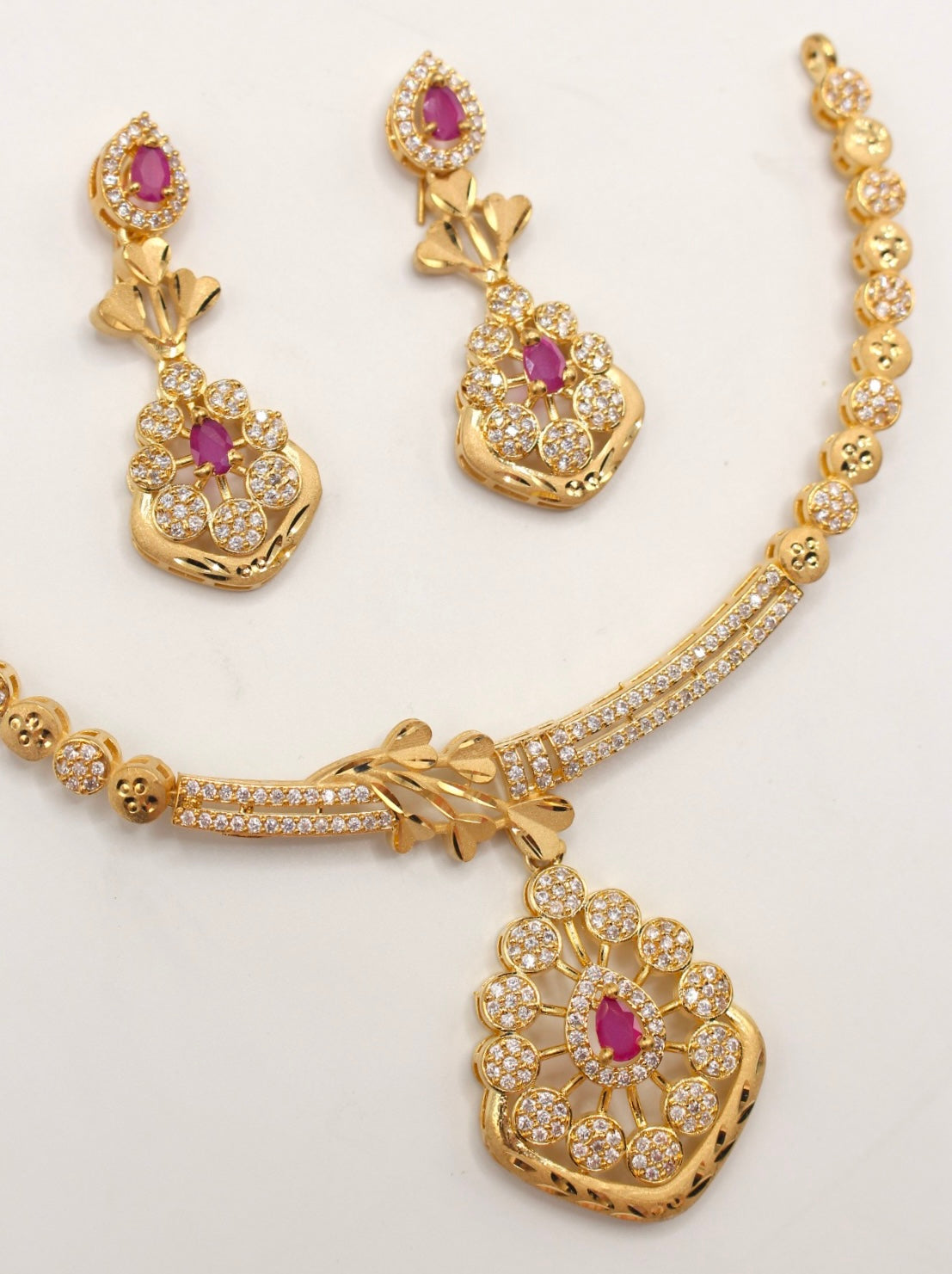 Gold Plated Floral Morr - Aloro Jewels