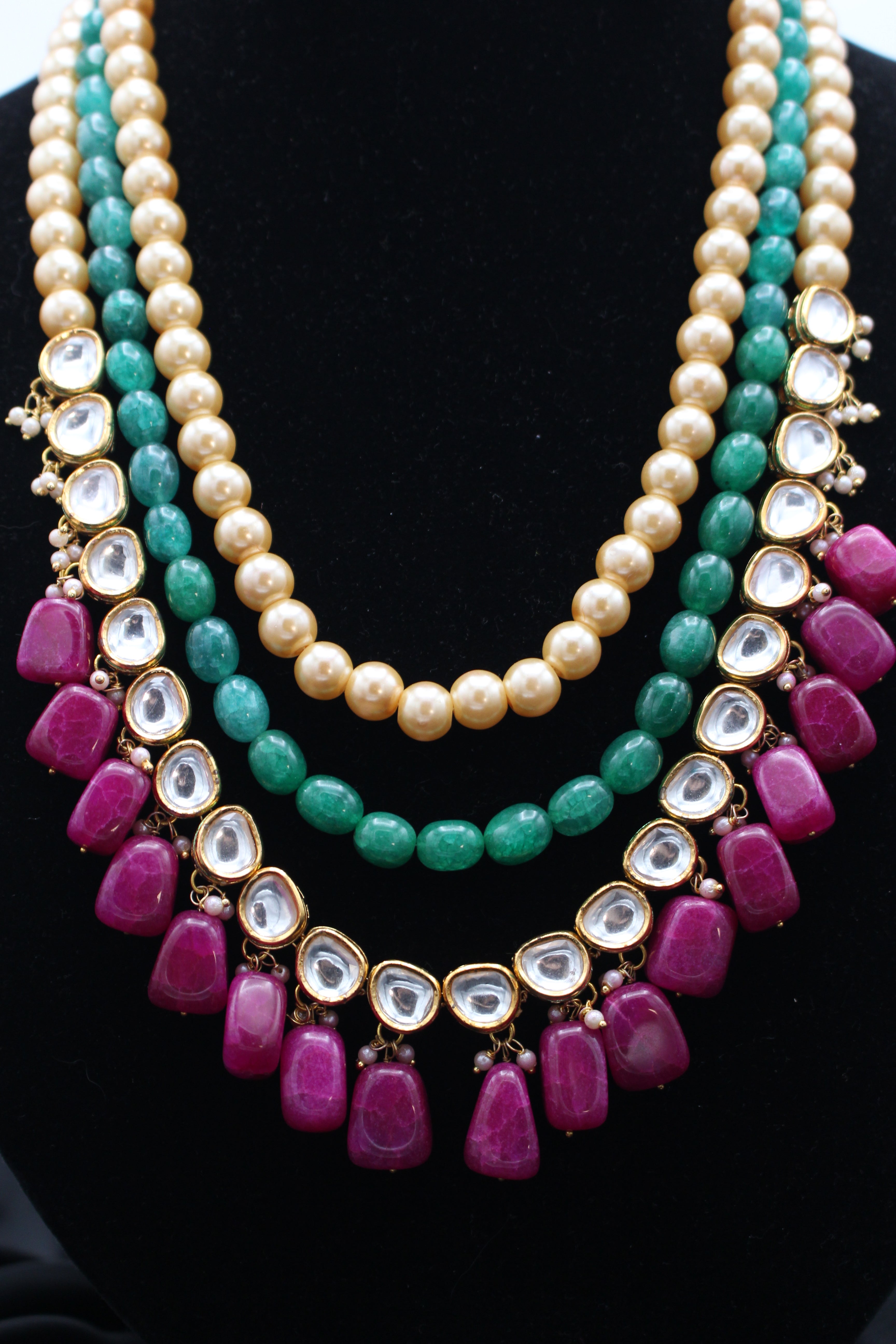 Kundan Pearl Mala - Aloro Jewels