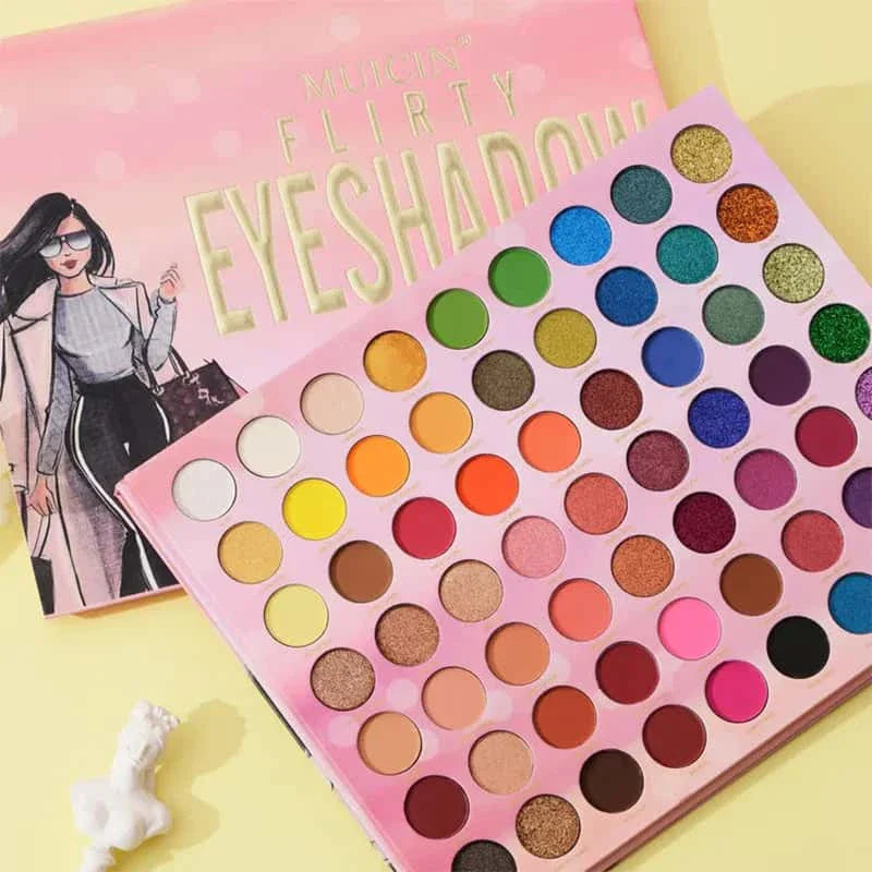 Flirty Velvet Matte & Glitter 63 Colors Eyeshadow Palette - Muicin