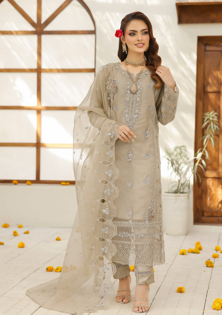Hiba BN-1034 - 3 Piece Stitched Fancy Heavy Embroidered - Bint-e-Noor