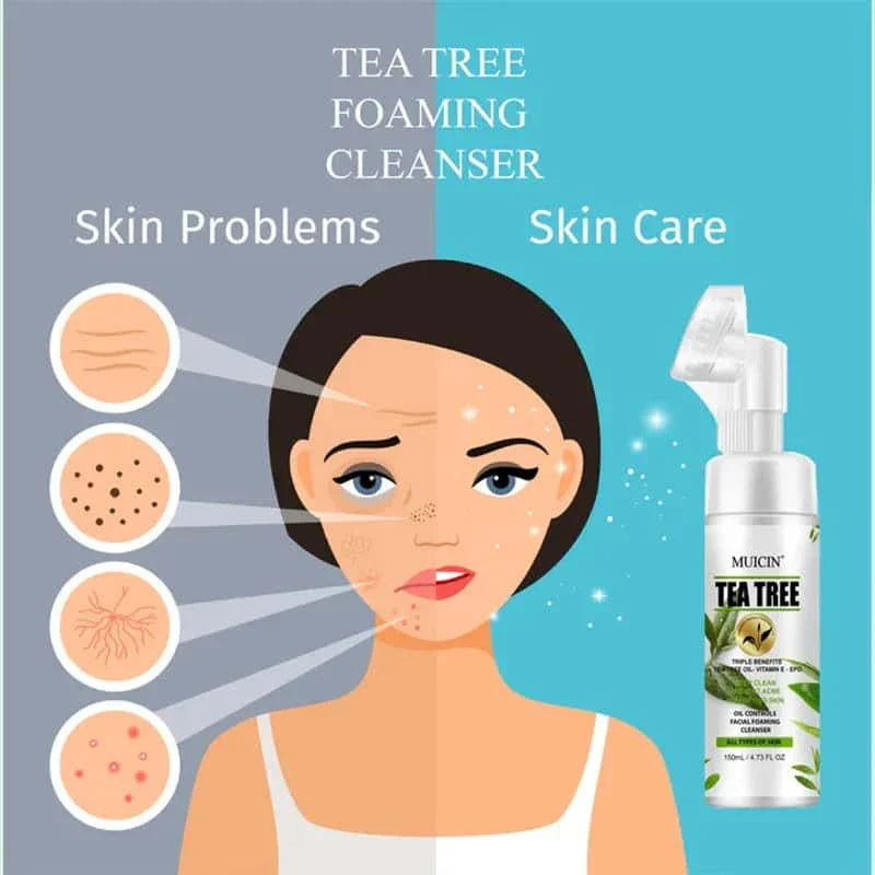 Tea Tree Bubble Foaming Facial Cleanser - Muicin