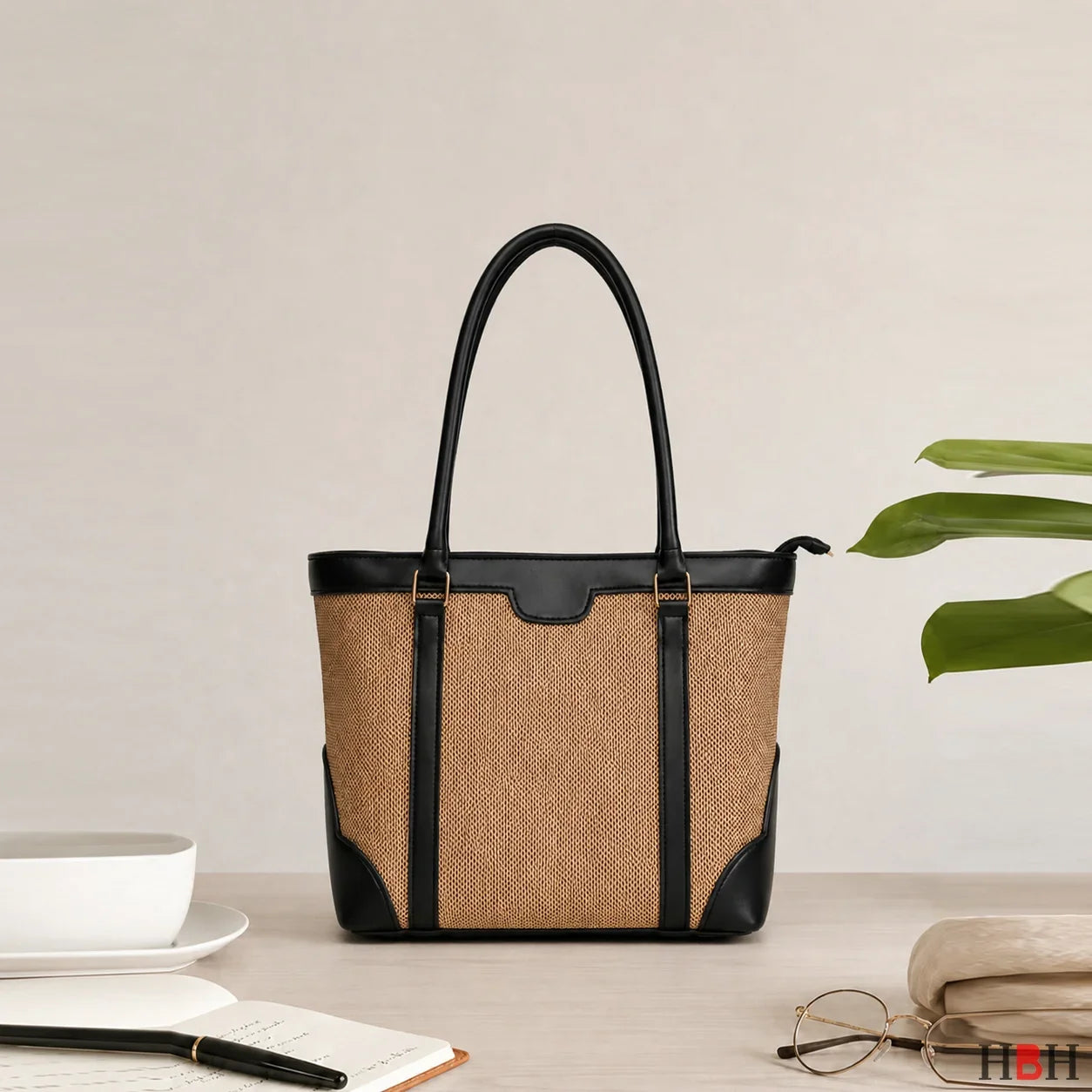 Miraas Tote - Sandstone Noir - HBH