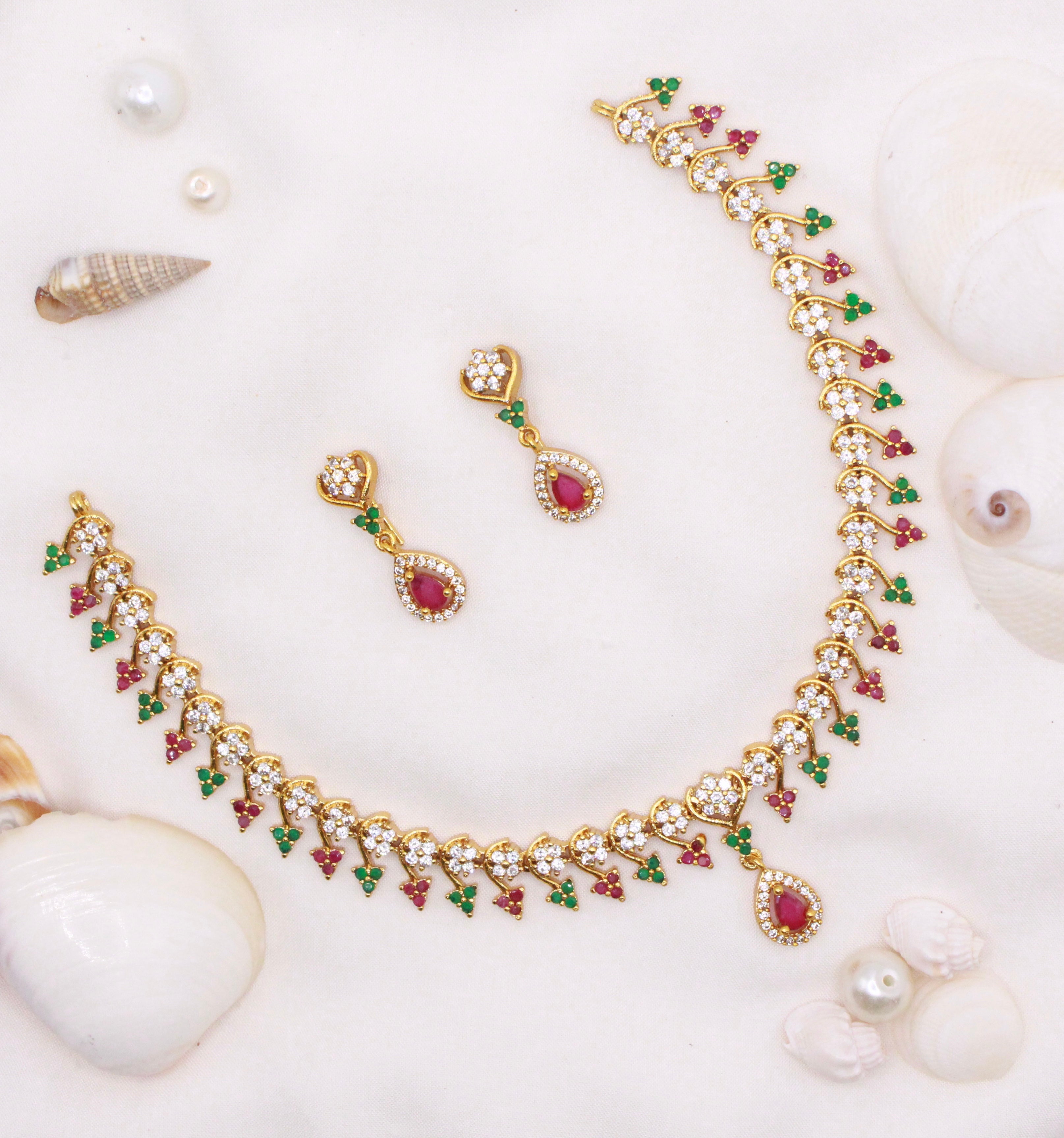Diamond Designer Green Set - Aloro Jewels