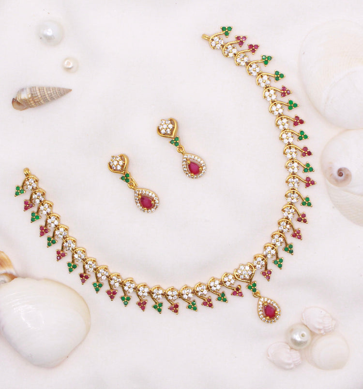 Diamond Designer Green Set - Aloro Jewels