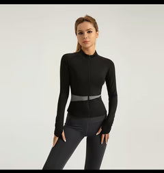 Yoga and Gym Crop Zipper Jacket - Velora