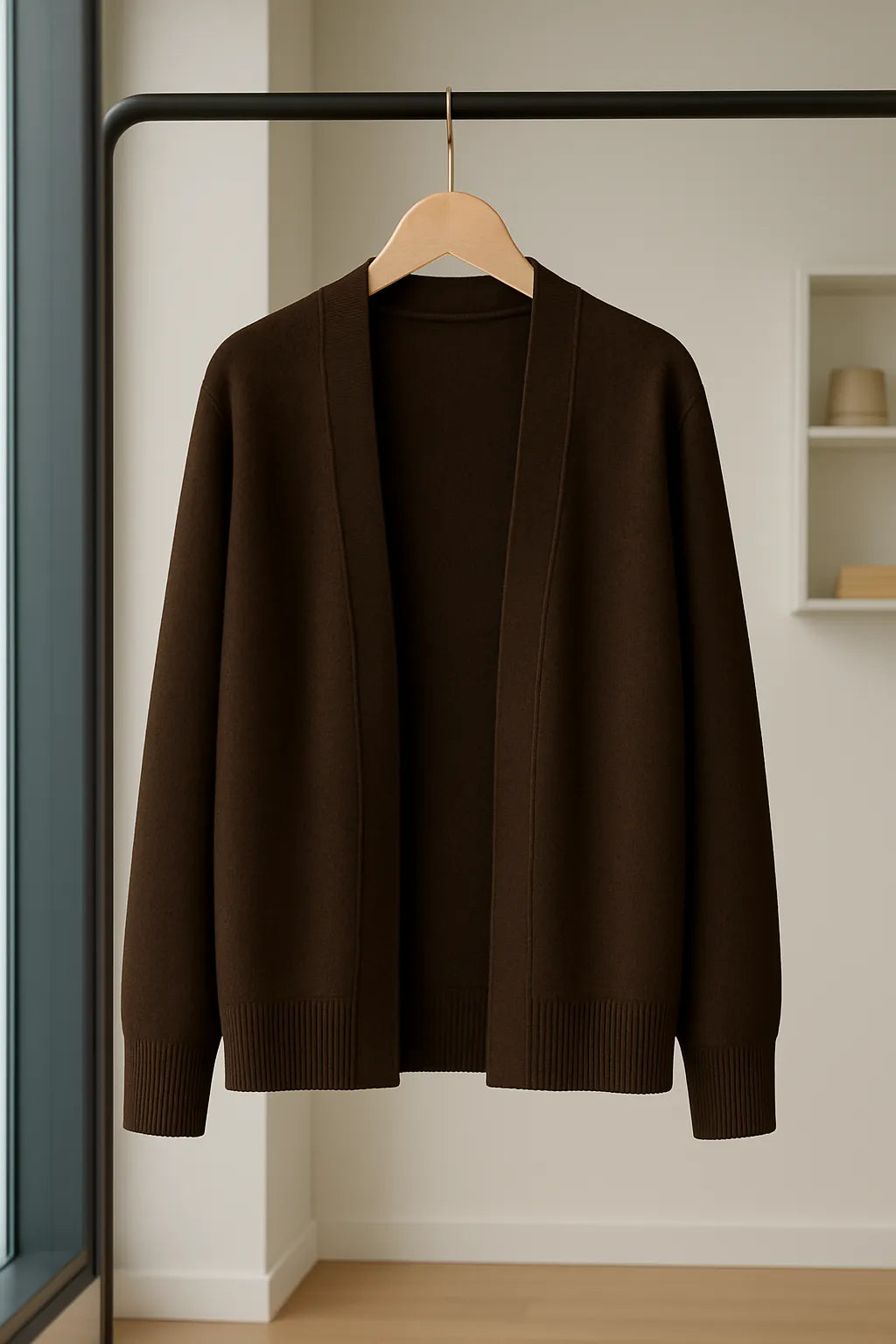 Minimal Knit Open-Front Shrug - Velora