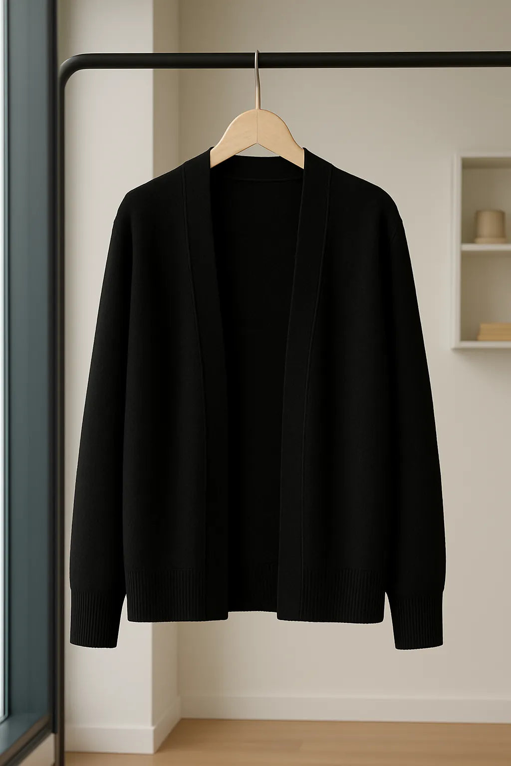 Minimal Knit Open-Front Shrug - Velora