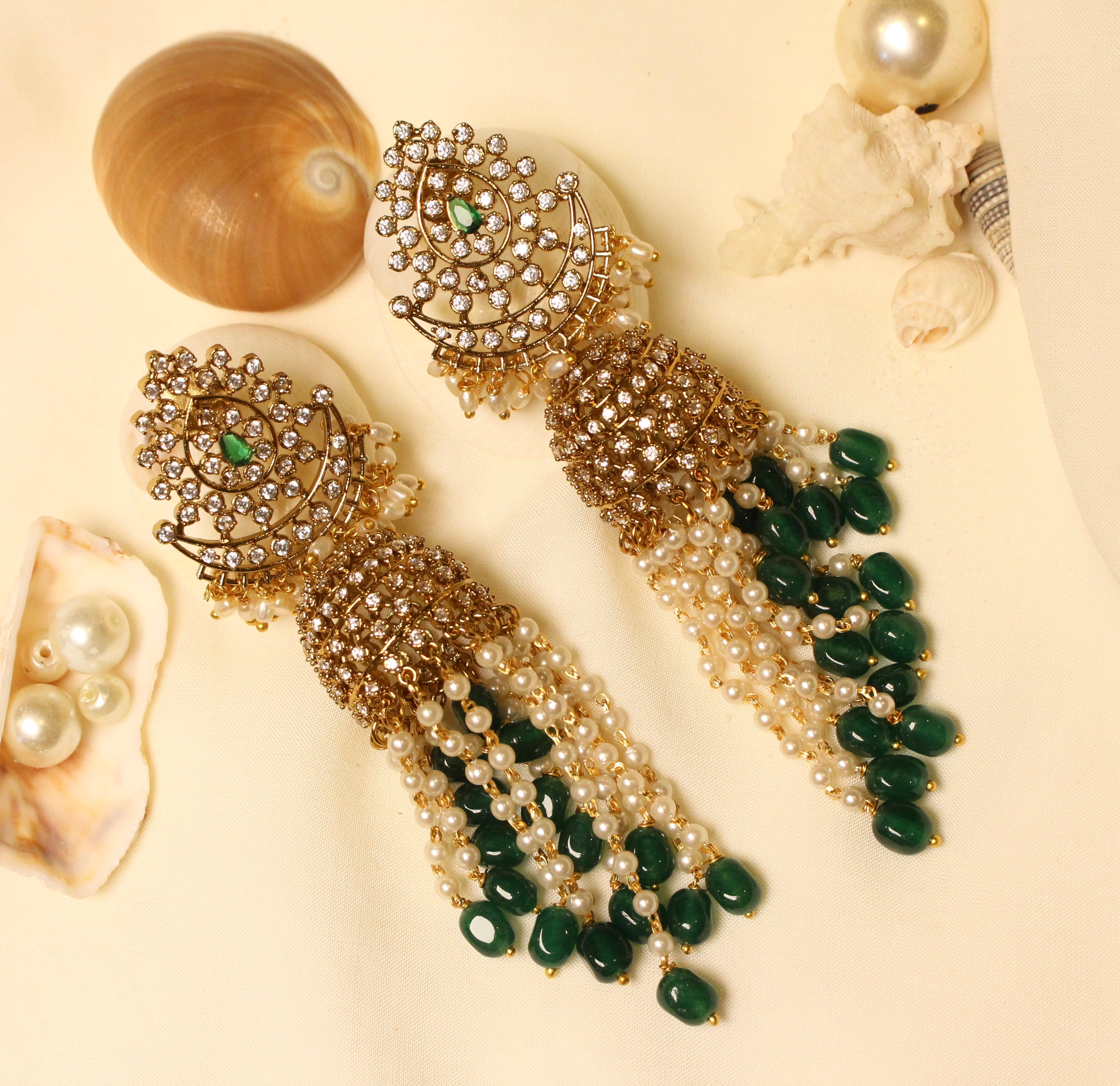 Antique Look Statement Jhumki - Aloro Jewels