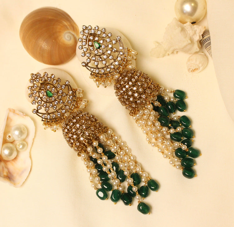 Antique Look Statement Jhumki - Aloro Jewels