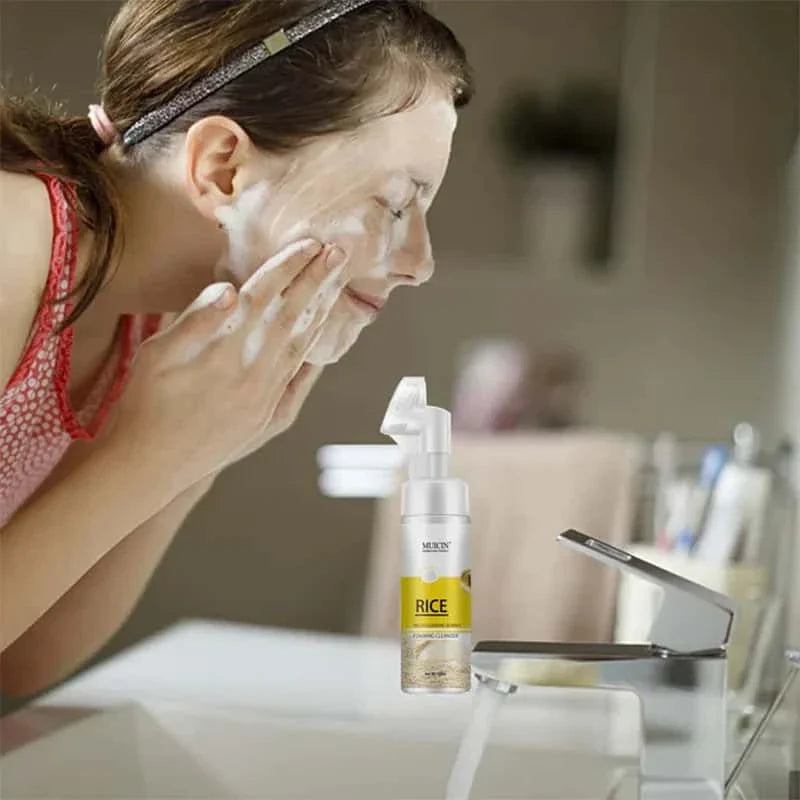 Rice Mild Cleansing Bubble Foaming Facial Cleanser - Muicin