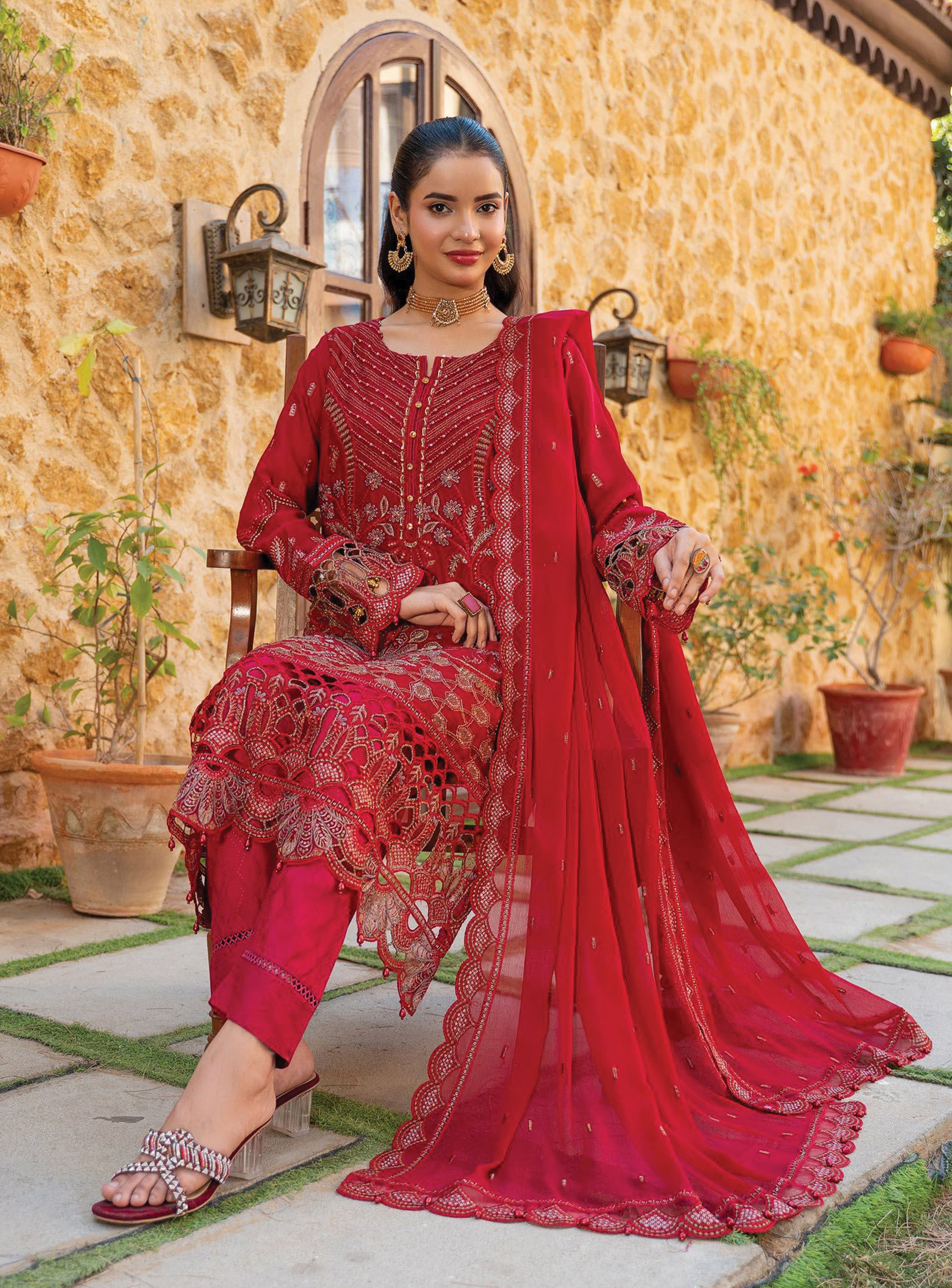 Asmira BN-1038 - 3 Piece Stitched Fancy Heavy Embroidered - Bint-e-Noor