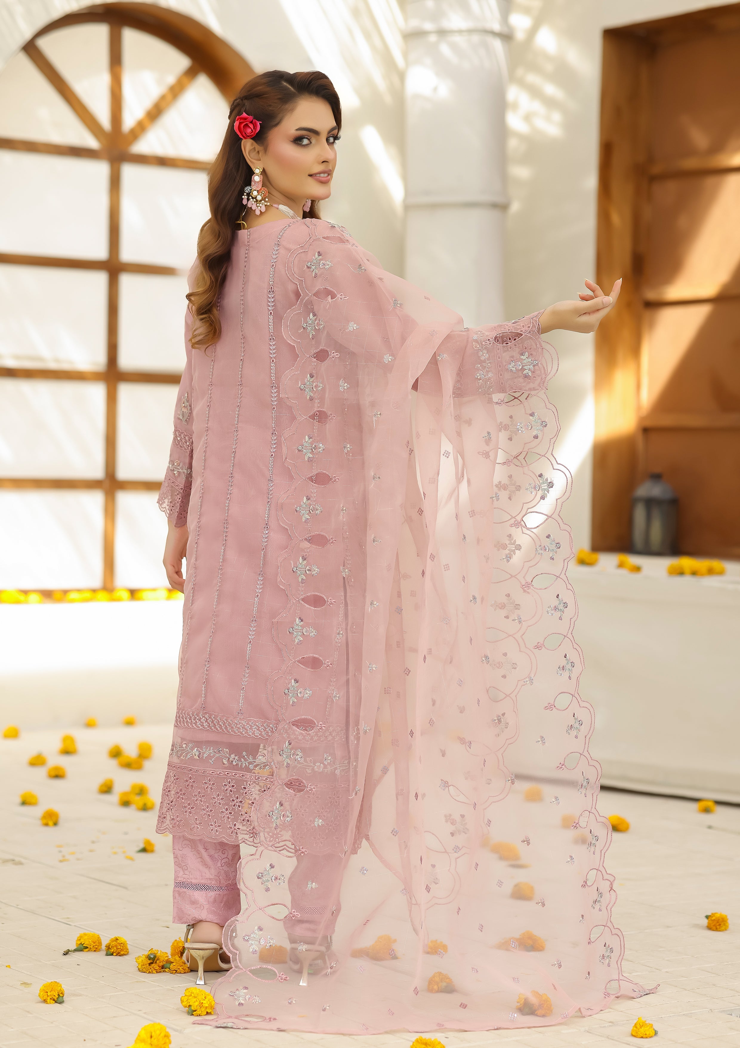Hiba BN-1035 - 3 Piece Stitched Fancy Heavy Embroidered - Bint-e-Noor