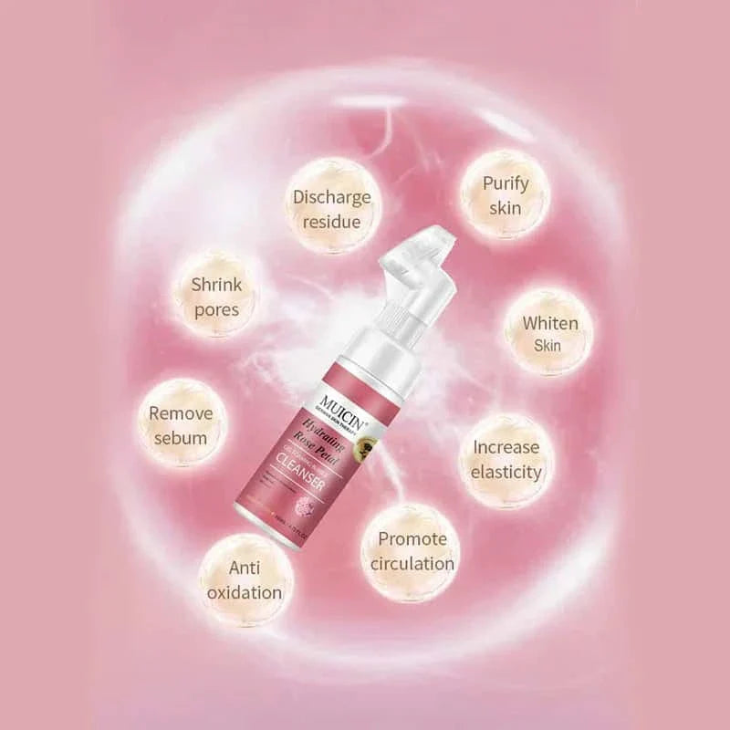 Rose Petal Gel Foaming Bubble Cleanser - Muicin