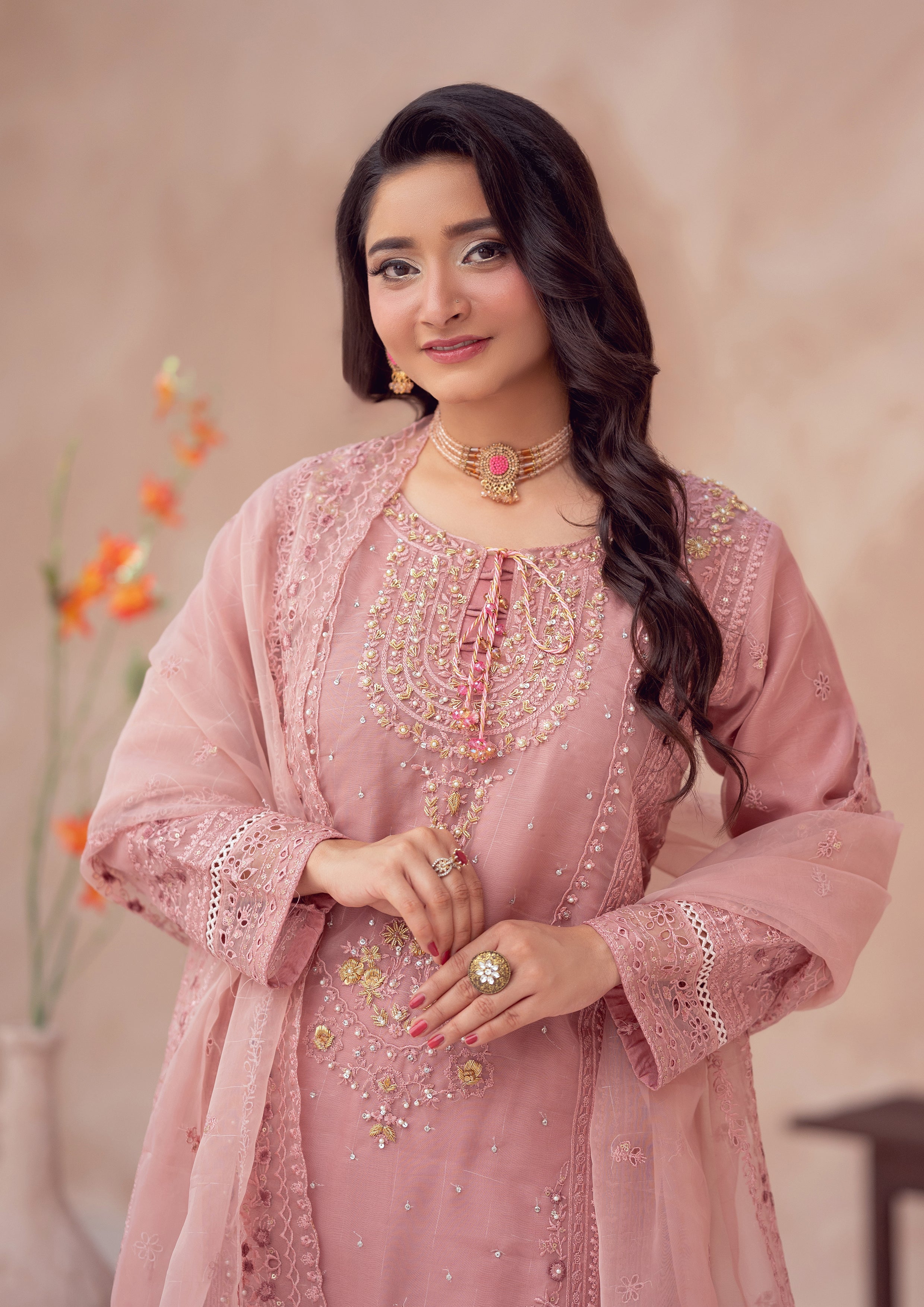 Masooma BN-1102 - 3 Piece Stitched Fancy Heavy Embroidered - Bint-e-Noor