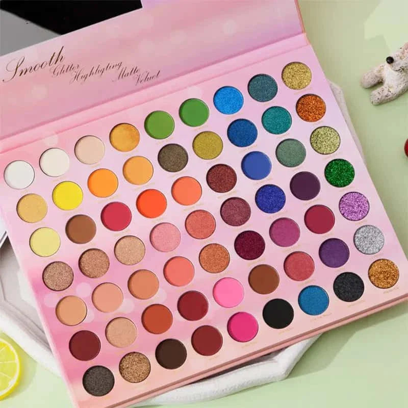 Flirty Velvet Matte & Glitter 63 Colors Eyeshadow Palette - Muicin