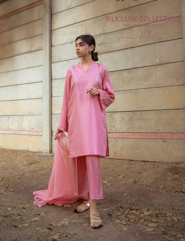 3PC SILK LUXE COLLECTION PINK - Teen Meter