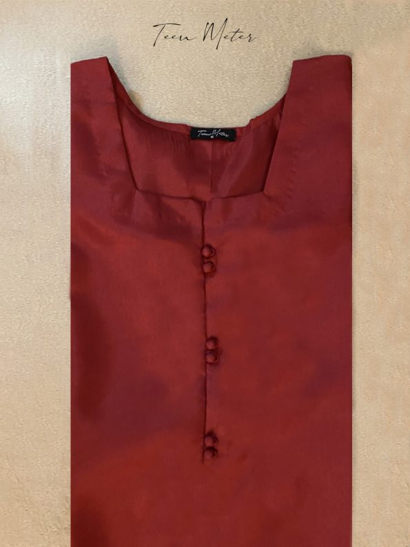 Maroon 2pc “SILK LUXE” -