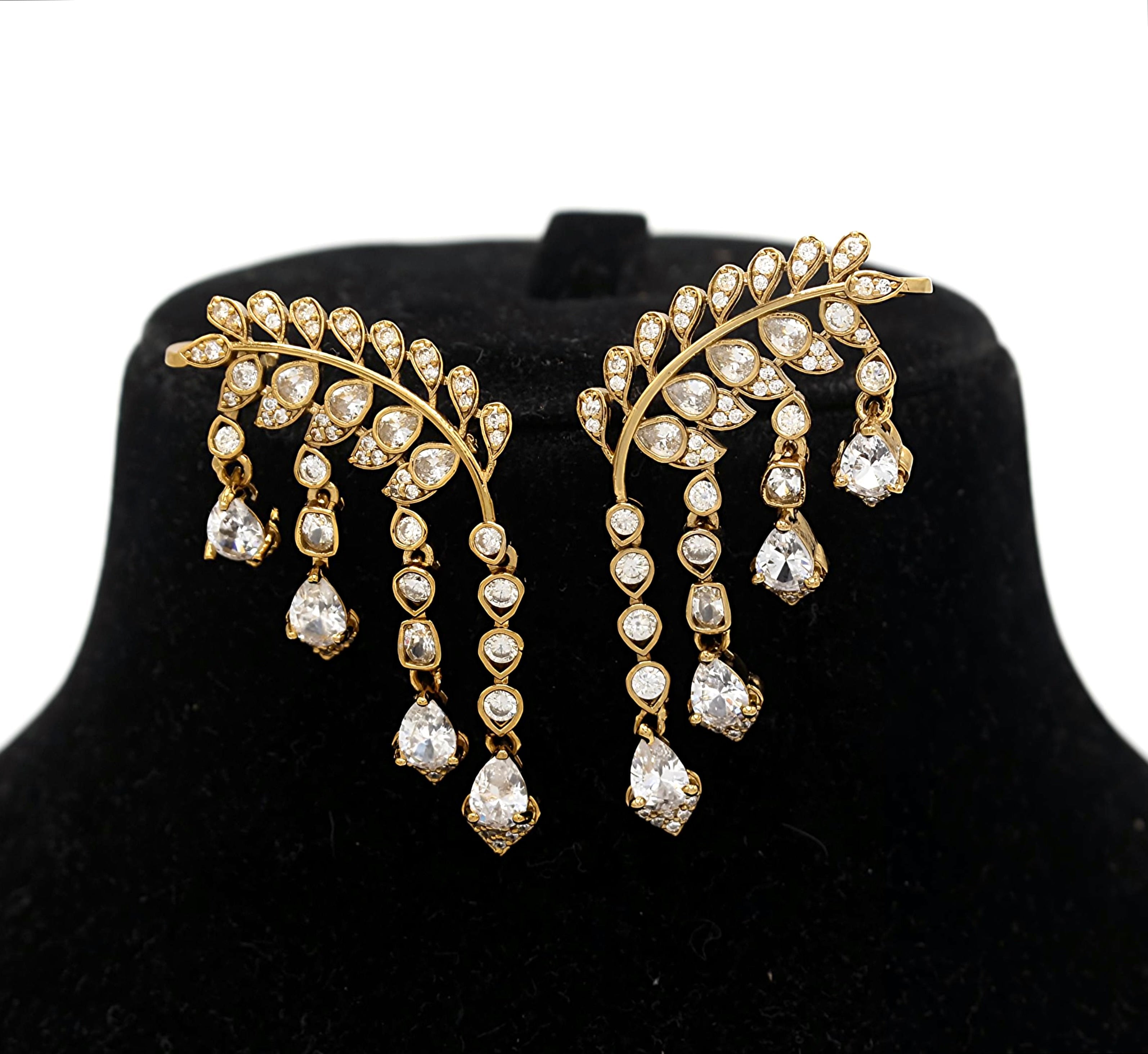 Chandelier Kundan Earcuff - Aloro Jewels
