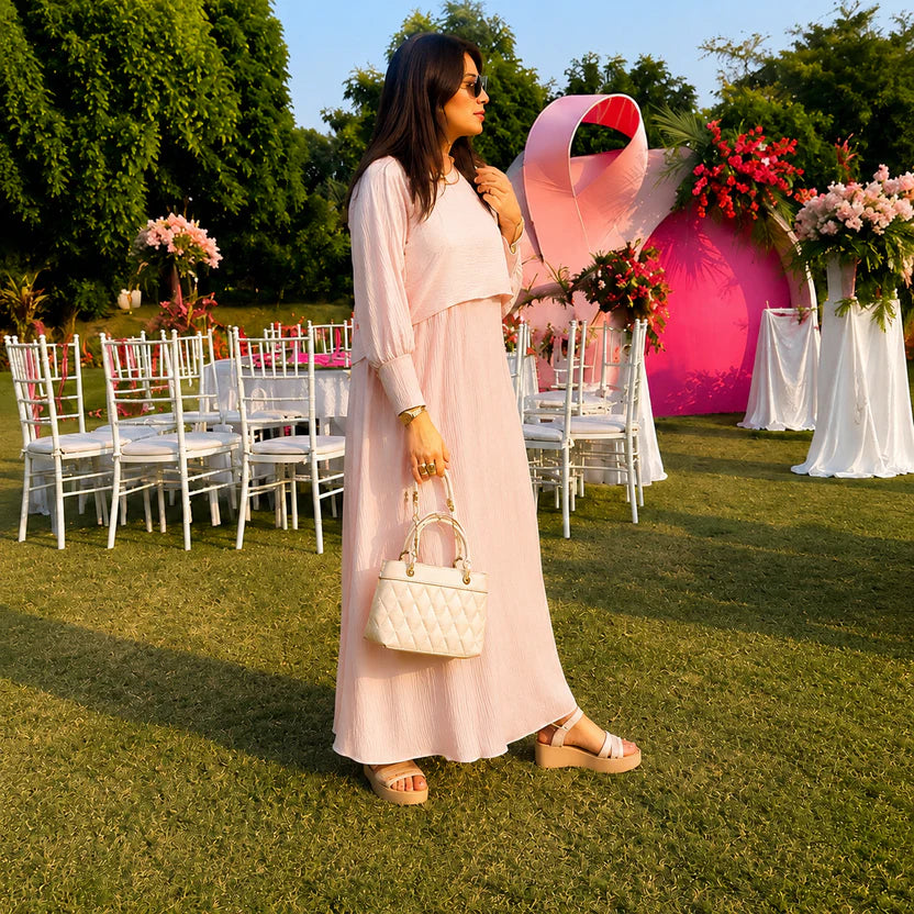Blush Flow Dress - Velora