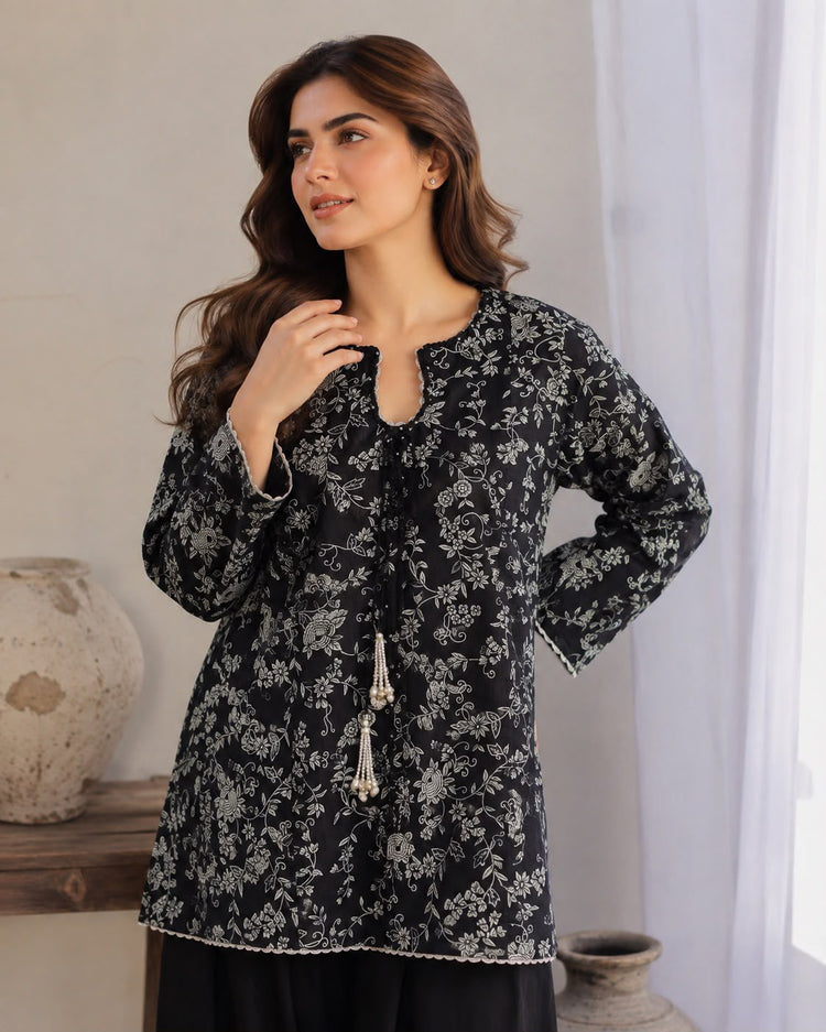 Premium Cotton Embellished Printed Shirt - Urban Cut