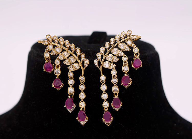 Chandelier Kundan Earcuff - Aloro Jewels