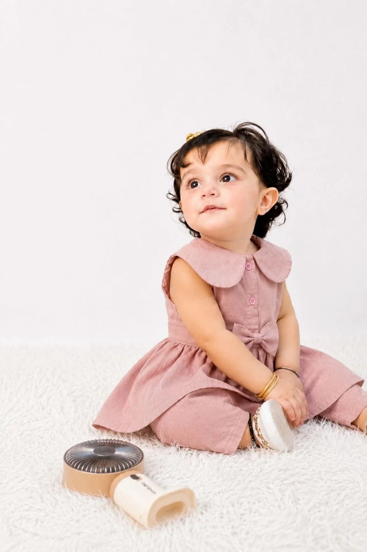 Pink Seersucker Stripe Infant 2-Piece Set - Urban Cut