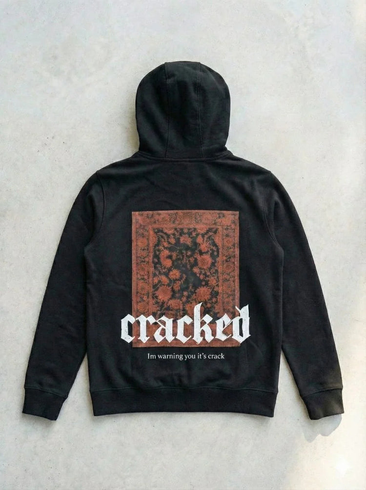 Cracked Art Hoodie | Double Layer Cotton - Urban Cut