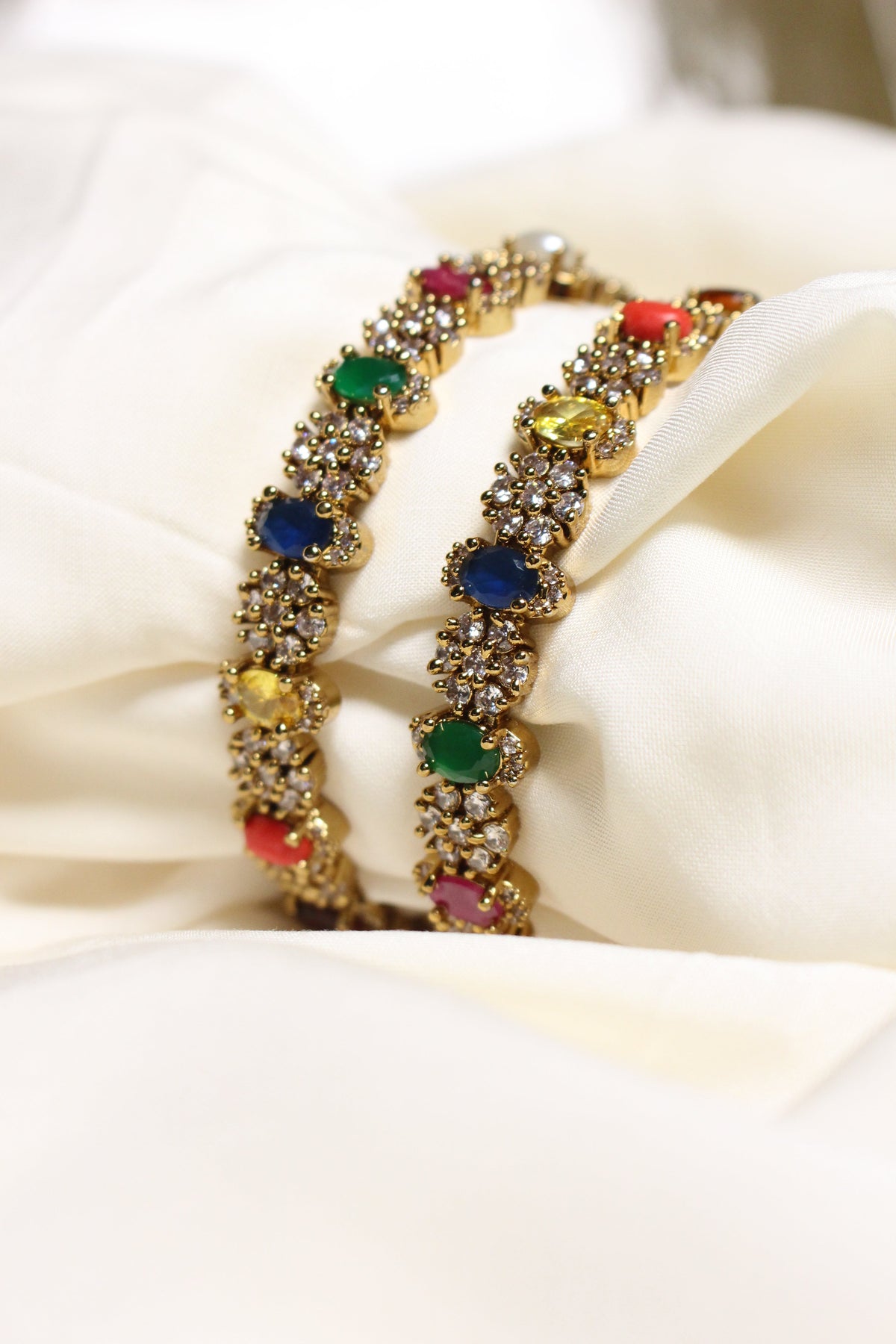 Naurattan Style Kangan - Aloro Jewels
