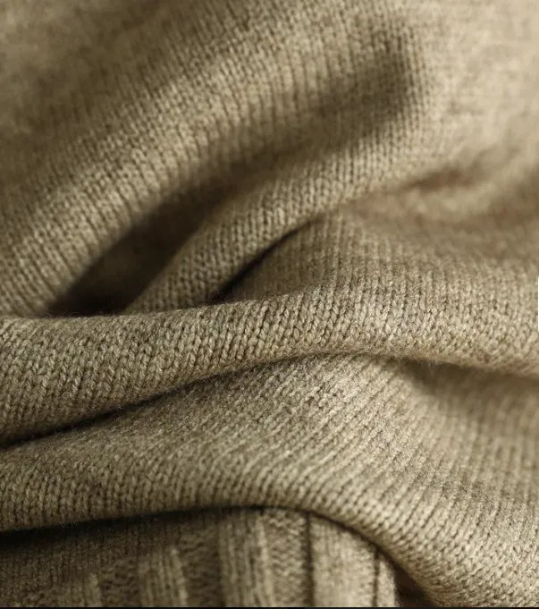 Women’s Solid Cable-Knit Sweater — V-Neck, Side-Slit Hem - Velora