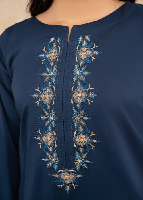 Zargul – Navy Blue Kurta Set with Bellbottom Trousers | RSM Collection