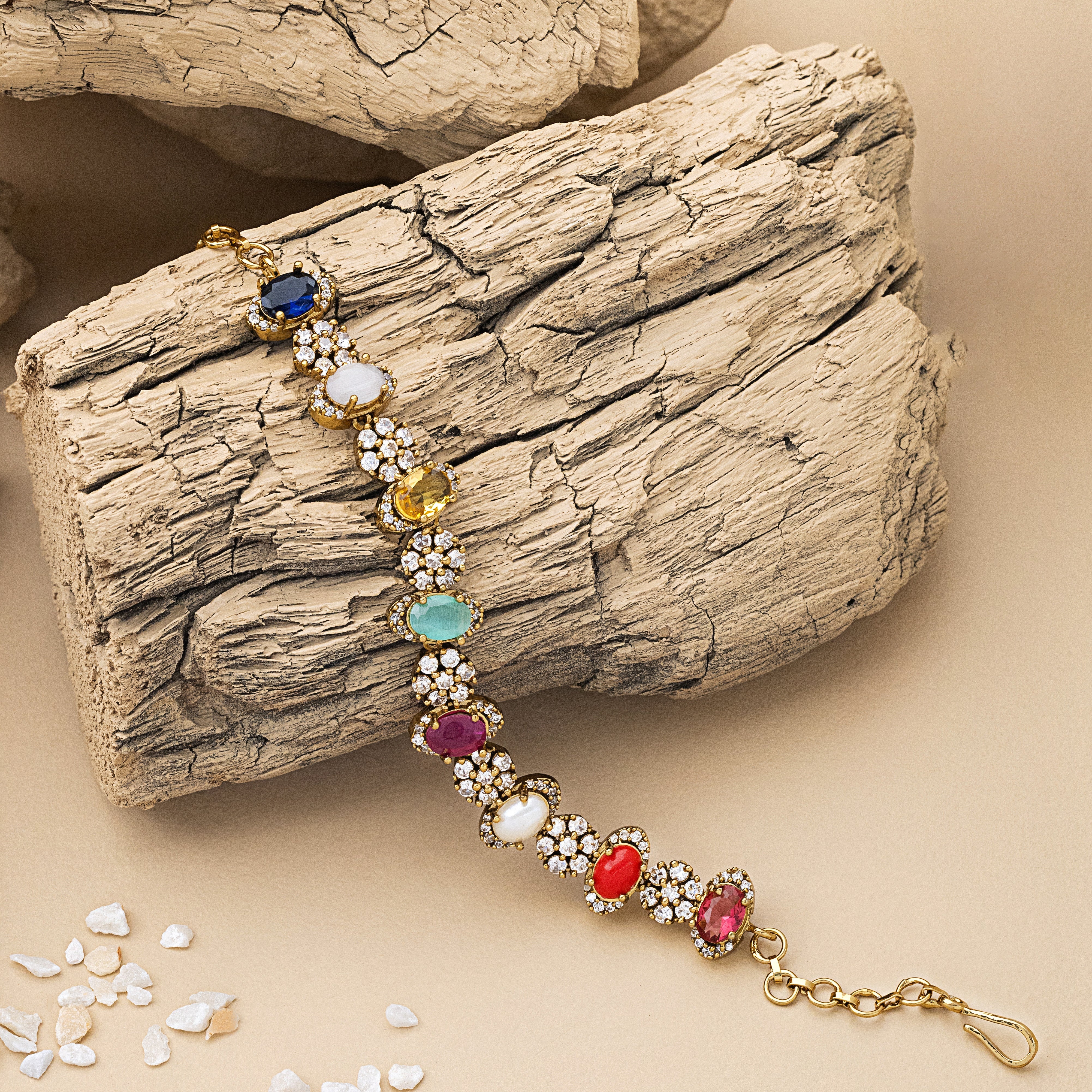Naurattan Design Bracelet - Aloro Jewels