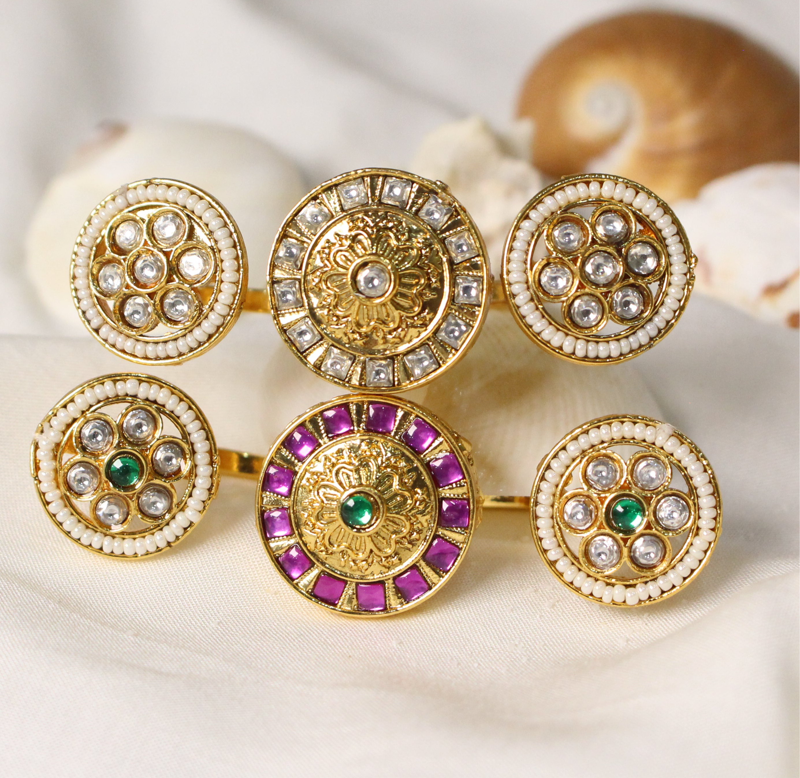 Rajwadi Circle Ring - Aloro Jewels