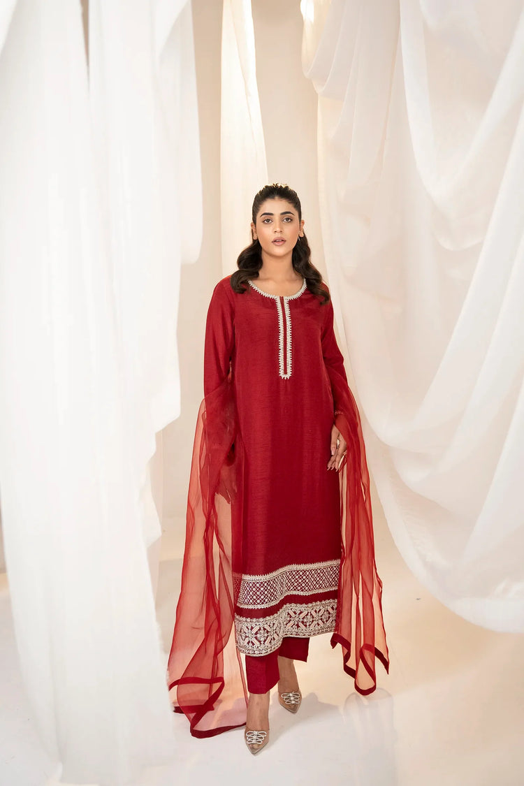 Lina 3 Piece Stitched - Javeria Zoa